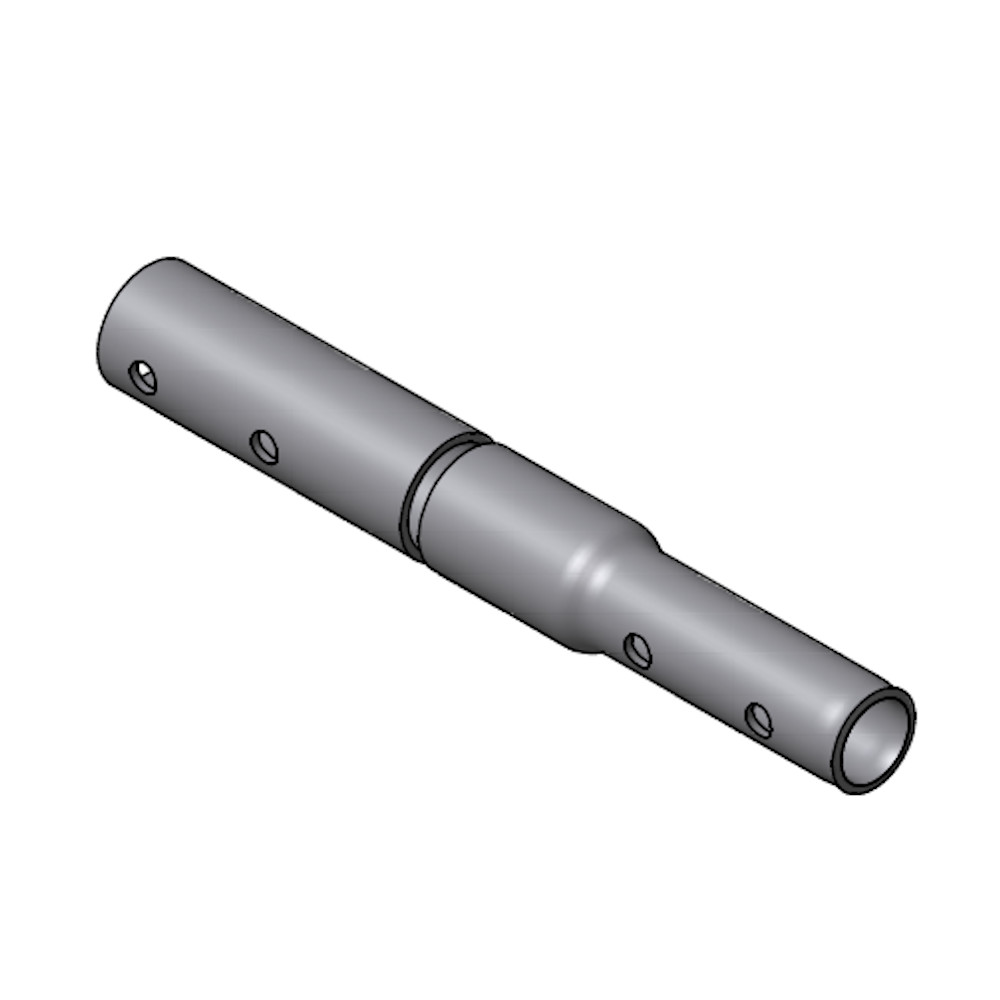 40.34.8070.02 Contiflo buis Ø1"x2,5 L=8070 mm verjongd/dubbelgaten Ø8,5