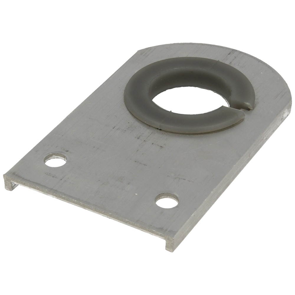 50.00.0100.01 Lagerplaat alu. Ø3/4" L=100/H65 kst. ring