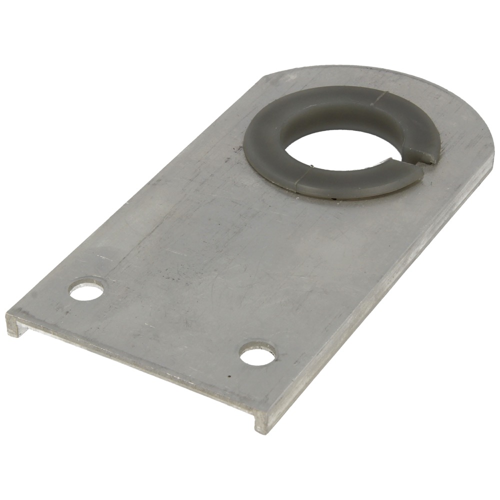 50.00.0120.01 Lagerplaat alu. Ø3/4" L=120/H85 kst. ring