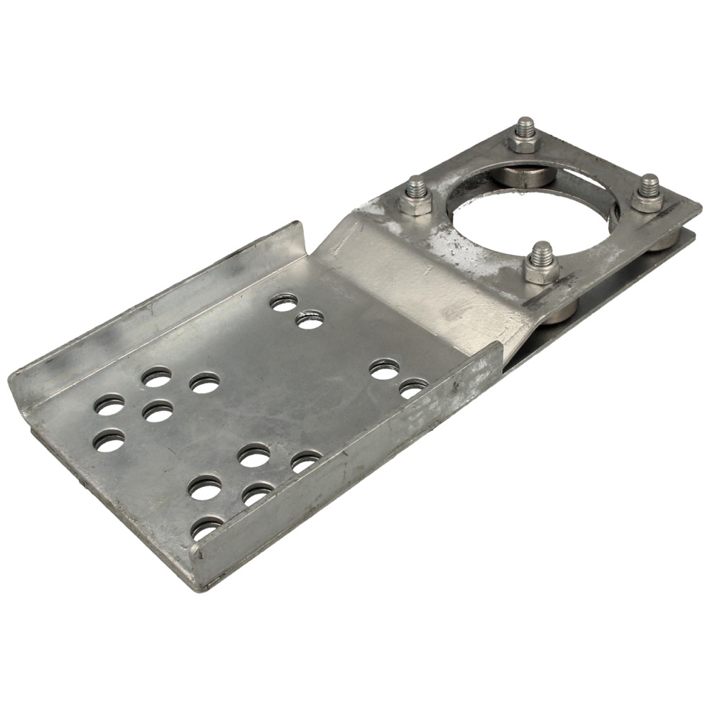 60.21.0200.56 Aslagerplaat th.verz. Ø2" H100 mm klemmontage tbv kolombreedte 40 tot 80 mm