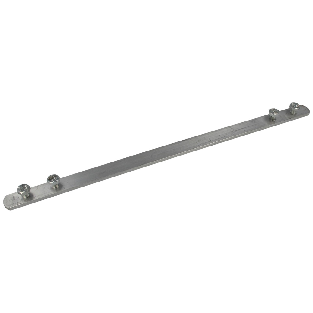 60.30.1300.00-01 Koppelstrip alu. 15x4 L=300 mm + tapbouten M6x10