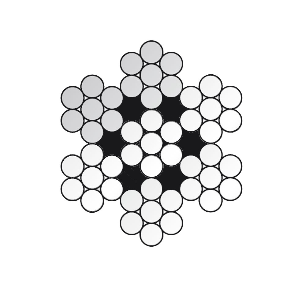 60.46.0030.54 Staalkabel verz. Ø3,0 mm 7x7 mbl 5,72 kN (1000 mtr)