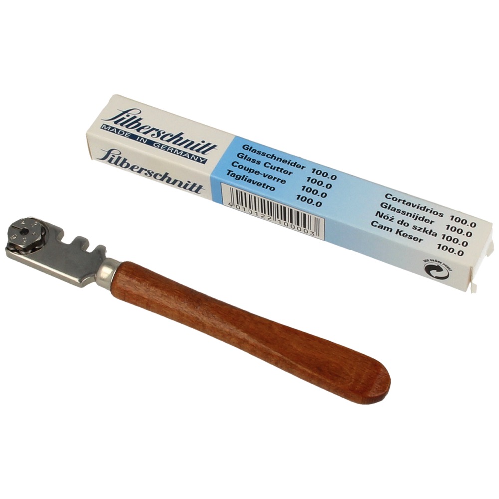 62.22.1259.00 Glass cutter, Silberschnitt 100.0 with wooden handle