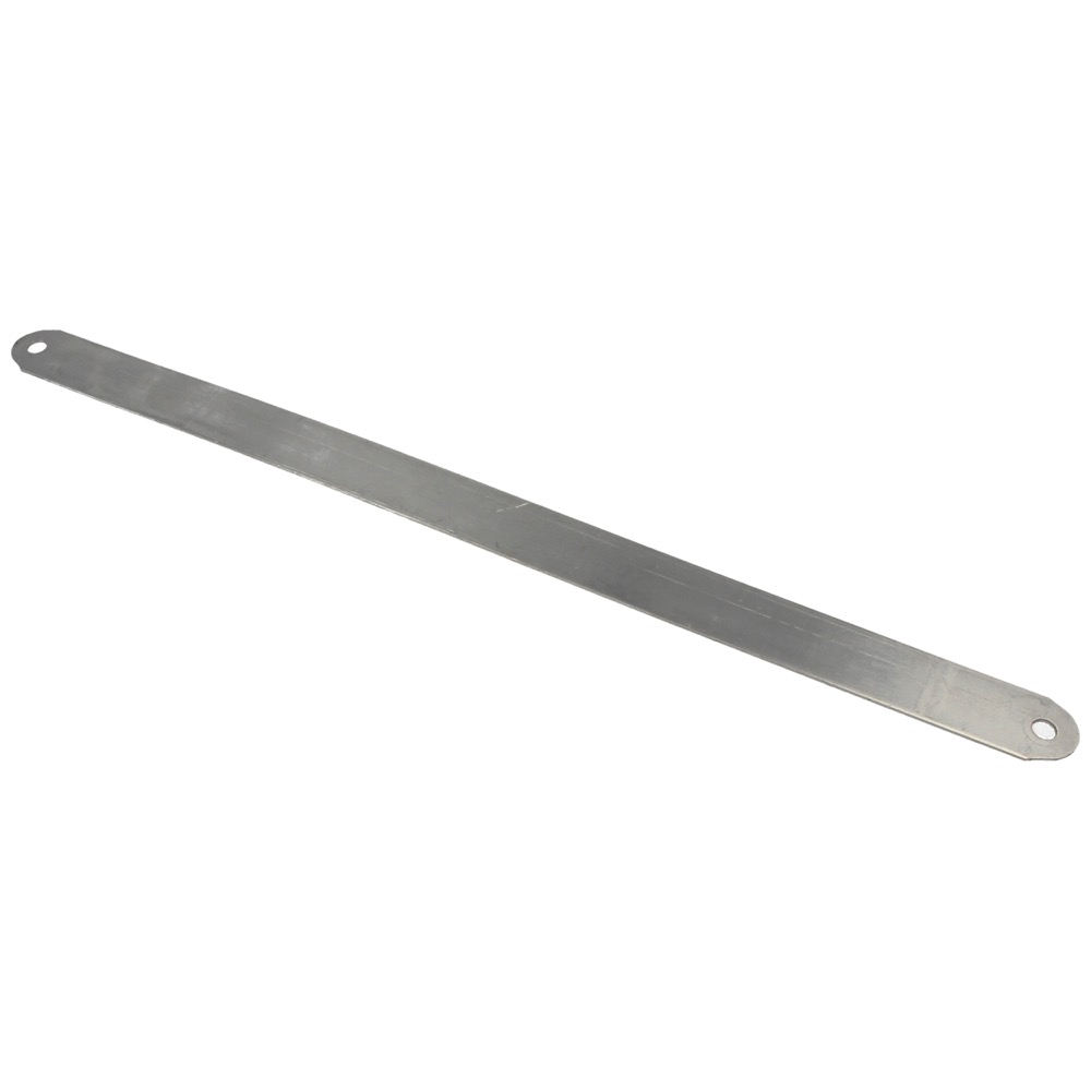 62.42.1070.00-01 Gootstormbeveiligingsstrip alu. 380x25x1,5 mm met 2x gat Ø7 mm