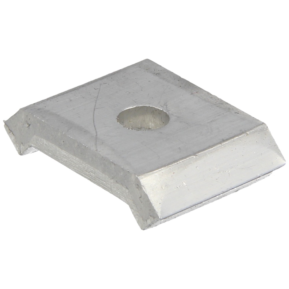 62.57.1074.00 Kikkerplaat alu. plat model met gat Ø6,5 mm