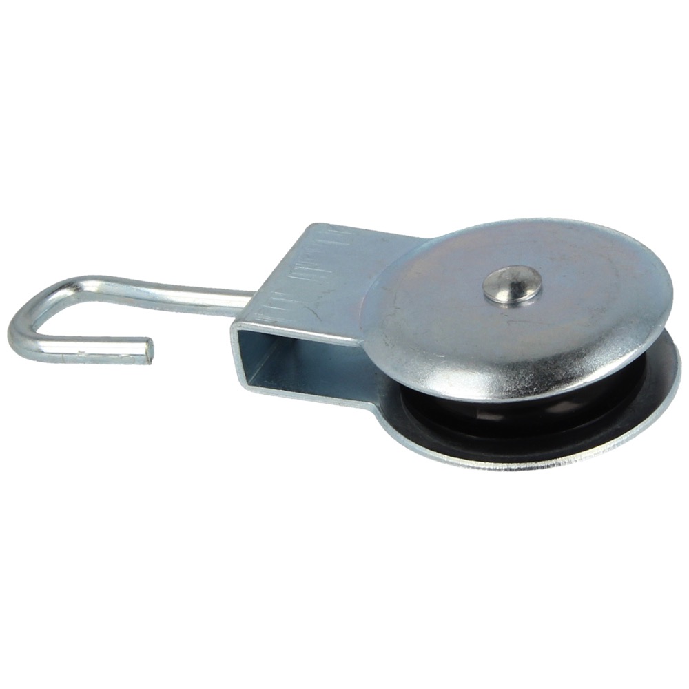 90.01.1200.10 Markies katrol Ø32 mm sendz. met haak, max. trekkracht 15 kg
